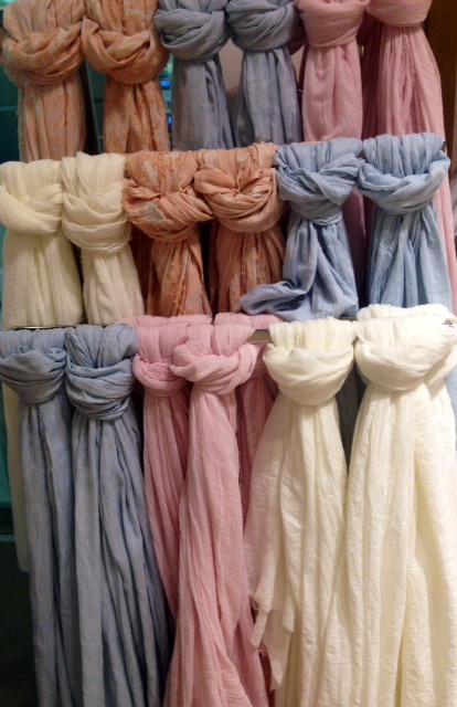 scarves pastels
