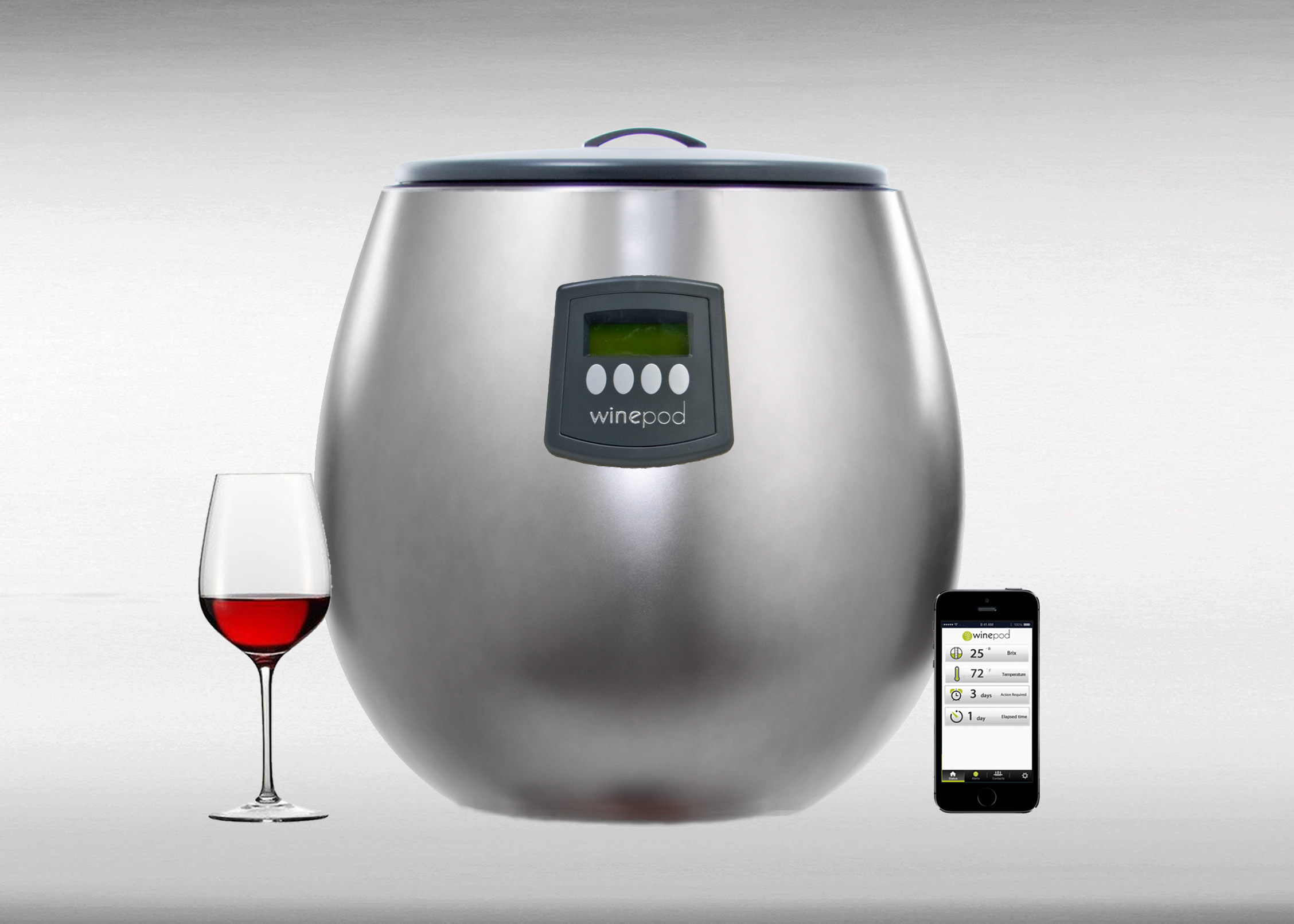 WinePod Mini with Android or iOS WineCoach application