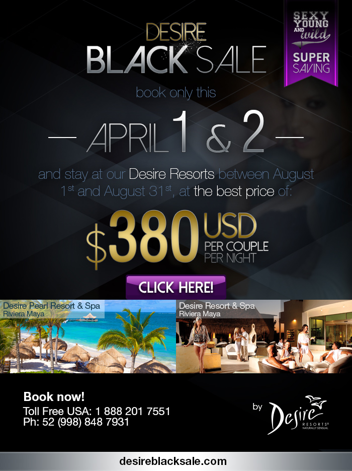 Desire Resorts Black Sale