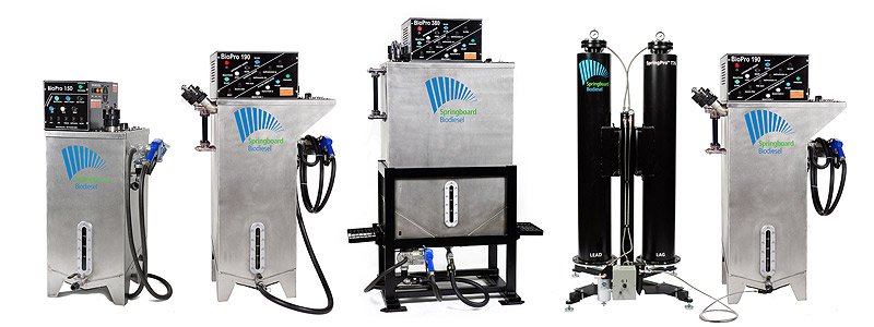 The complete line of BioPro™ biodiesel processors