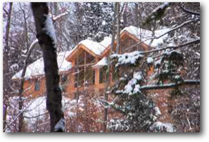 Enertia home in Vermont snowstorm.