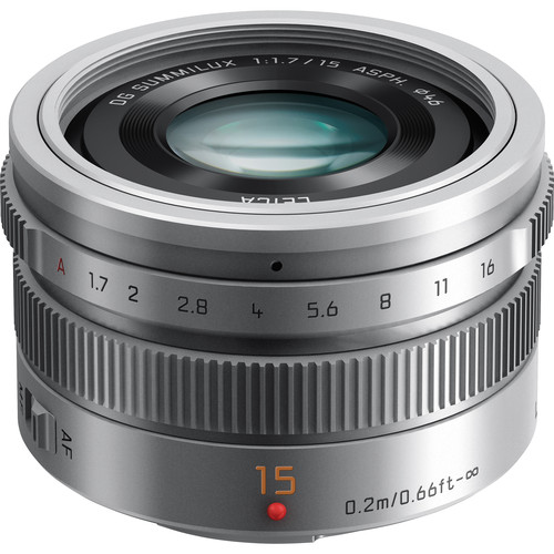 Panasonic LUMIX G Leica DG Summilux 15mm f/1.7 ASPH. Lens - Silver