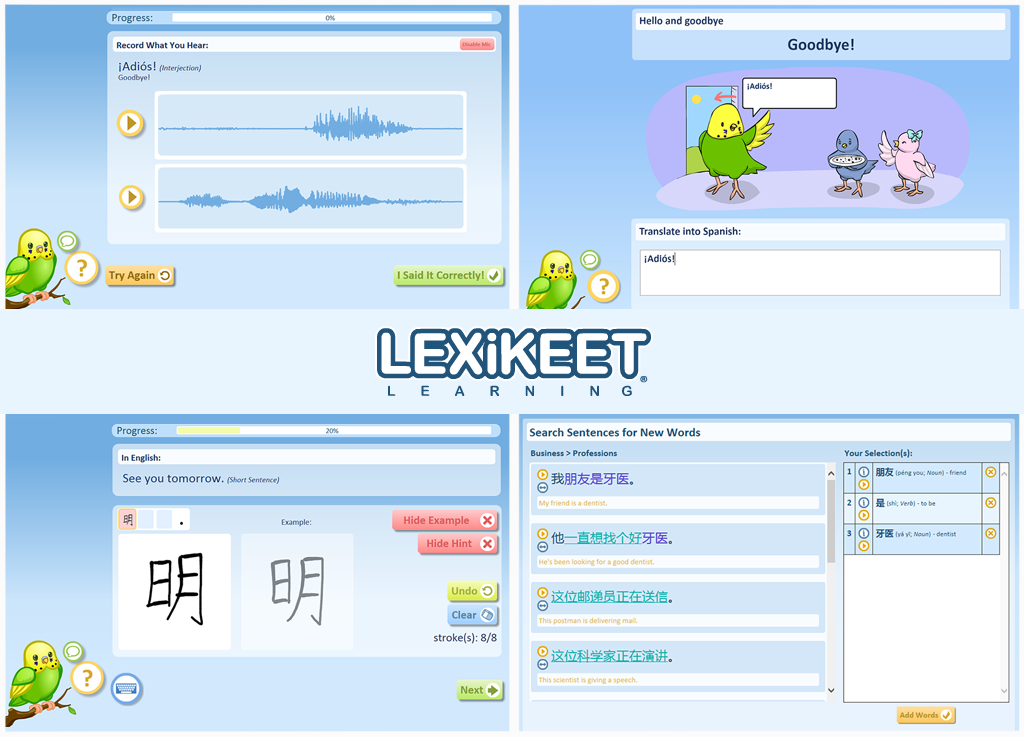 Learn a new language for life with Lexikeet!