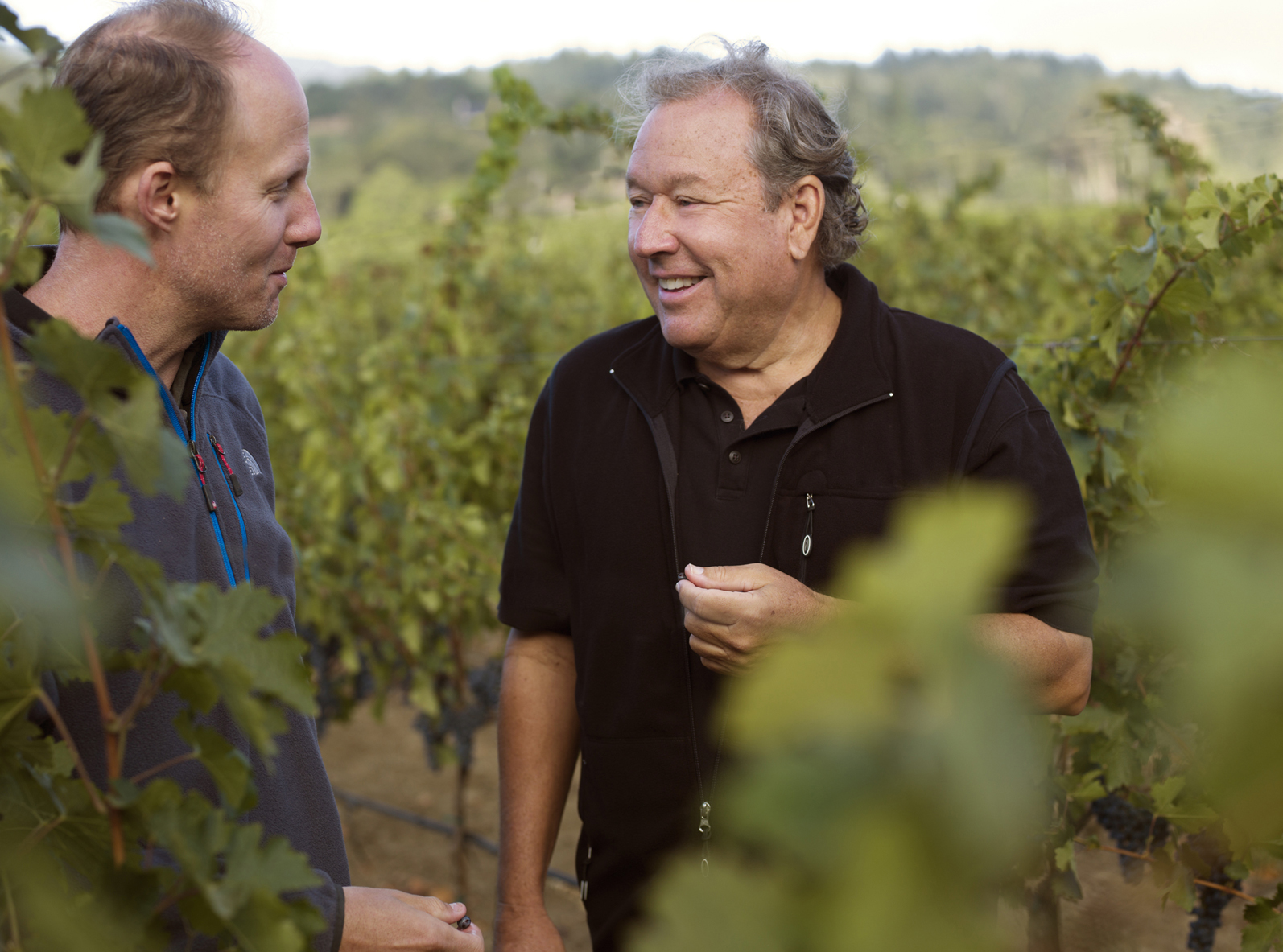 Award-winning winemaker, Thomas Rivers Brown - pictured with Mark Pulido - hand selected and blended wines from Pulido-Walker’s best barrels of Clone 7 and 337.