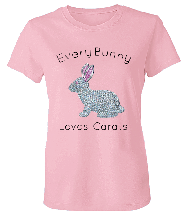 Diamond Easter Bunny Pink T-Shirt