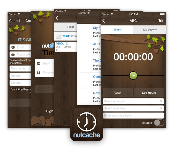 Nutcache mobile app