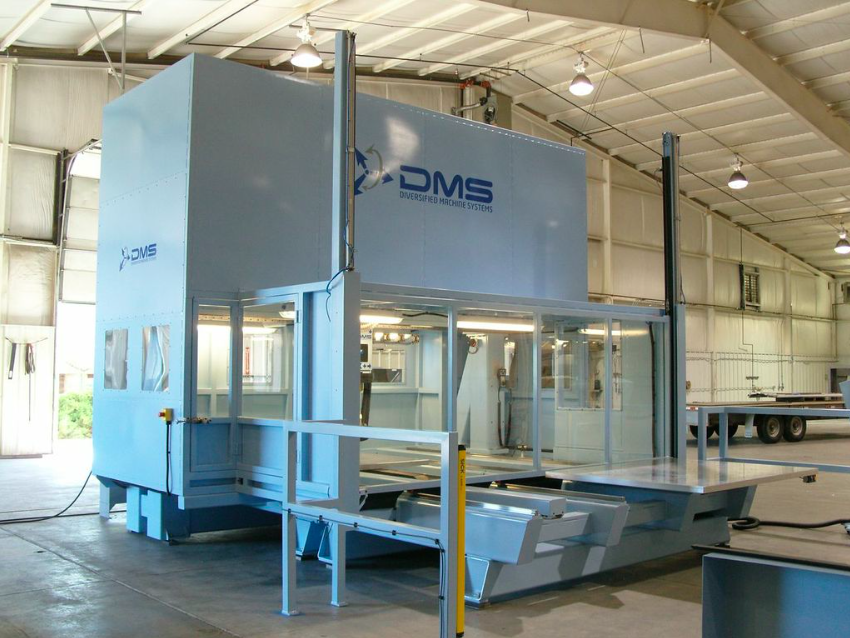 DMS Enclosed 5 Axis Twin Moving Tables CNC Vertical Machining Center