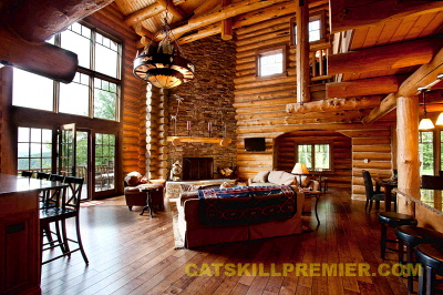 This Central Catskills log home is available for $999,900 through Coldwell Banker Timberland Properties. Listing #33940. Call listing agent John Tufillaro at 845-657-4177.