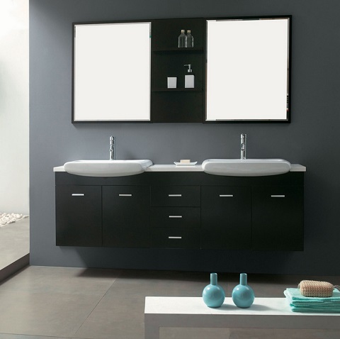 James Martin Solid Wood 71" Double Sink Bathroom Vanity, Espresso 147-519-DA-5831