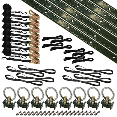 Double Motorcycle Tie Down Kit, Olive