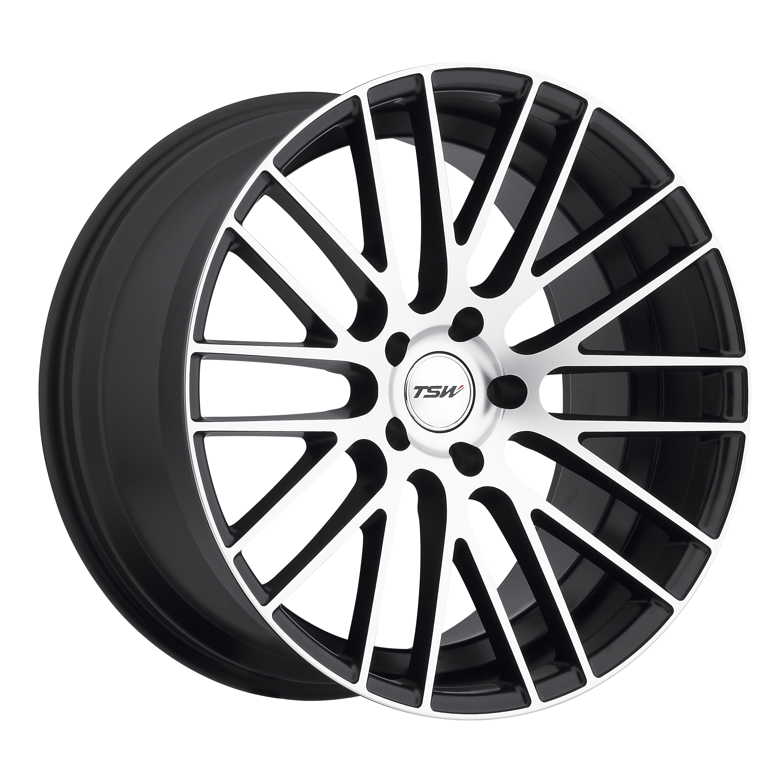 Alloy Wheels by TSW - the Parabolica in Matte Black with Matte Machine Face