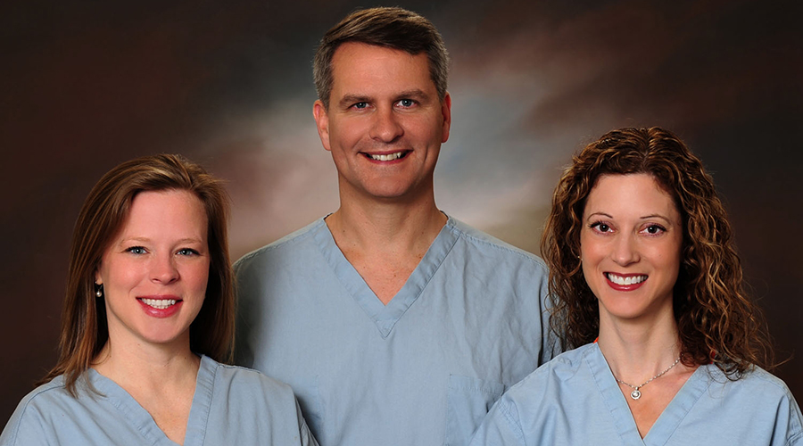 From left:   Drs. Catrina C. Crisp; Dr. Steven D. Kleeman; and Dr. Rachel N. Pauls. (Photo Provided)