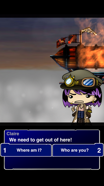 Early in-Game Screenshot of Interactive Storyline