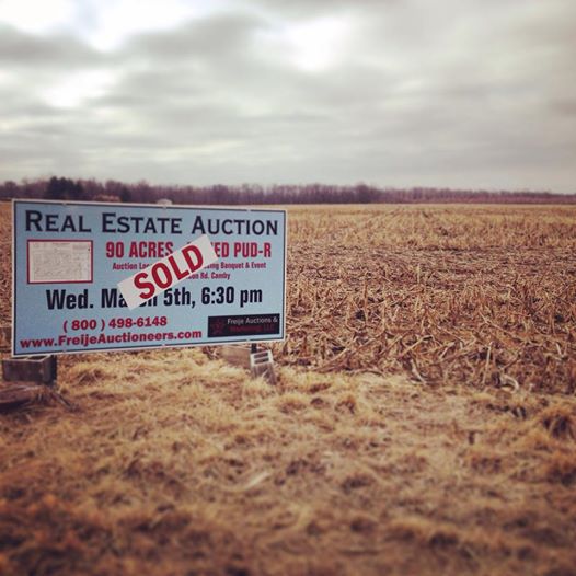 Land real estate auctions bring more than $1 million in a week’s time. An auction conducted live and online fetched $902,600 for 90 acres in Mooresville, Indiana.