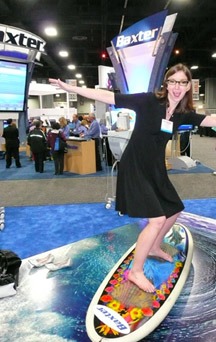 Virtual Surfing at Baxter Medical Trade Show