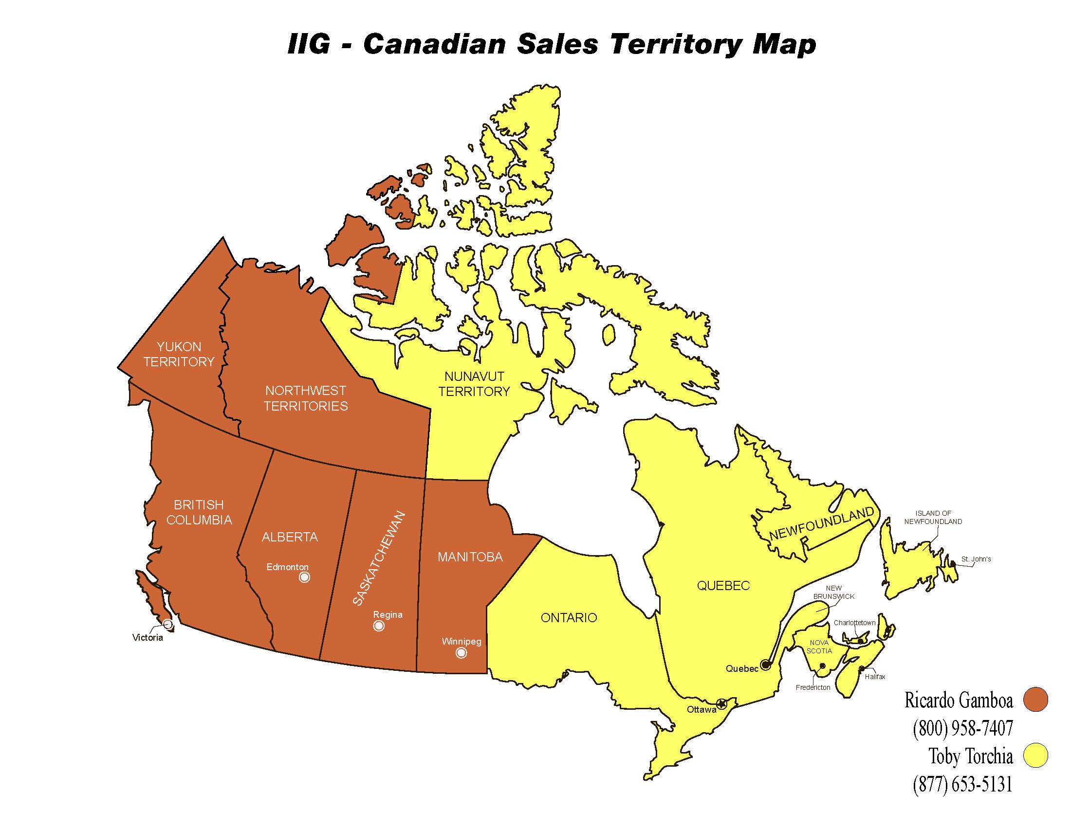 IIG Sales Territory Map