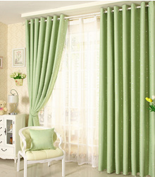 Green Little Star High-end Blackout Curtains