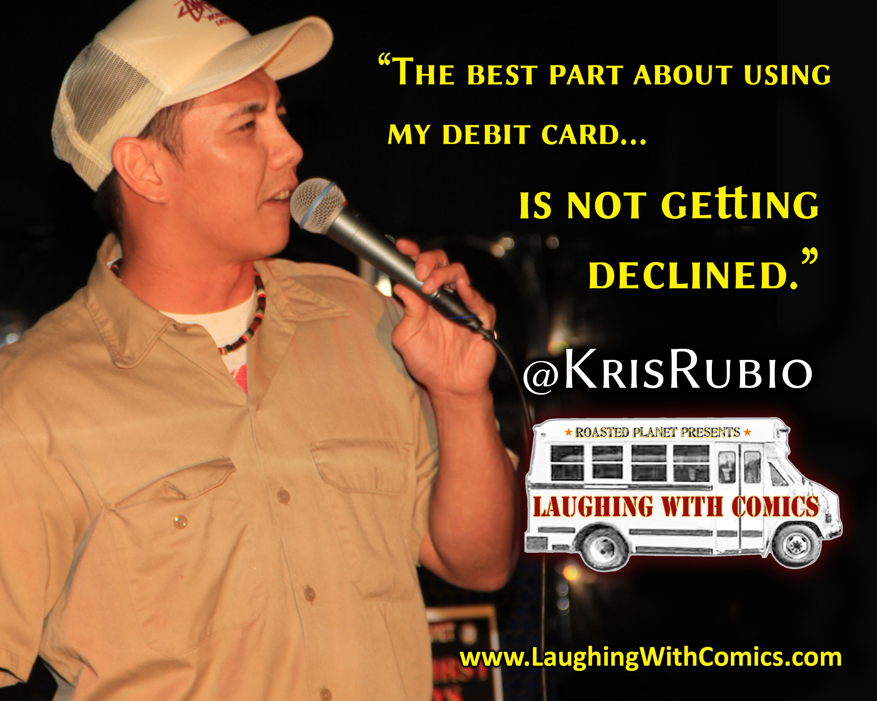 Comedian Kris Rubio of the Laughing with Comics 2014 Comedy Tour