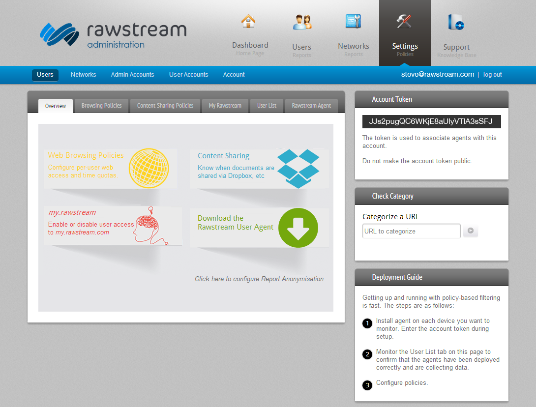 Rawstream - Settings Screenshot