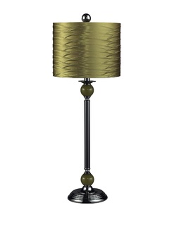 Dimond Lighting METAL BUFFET LAMP WITH PLEATED SHADE - GREEN 111-1115