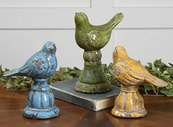 Uttermost Bird Trio Ceramic Figurines 19705