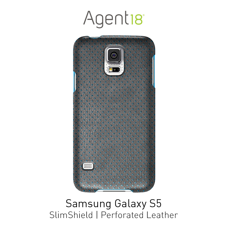 Agent18 introduces Perforated Leather SlimShield Samsung Galaxy S5 case.