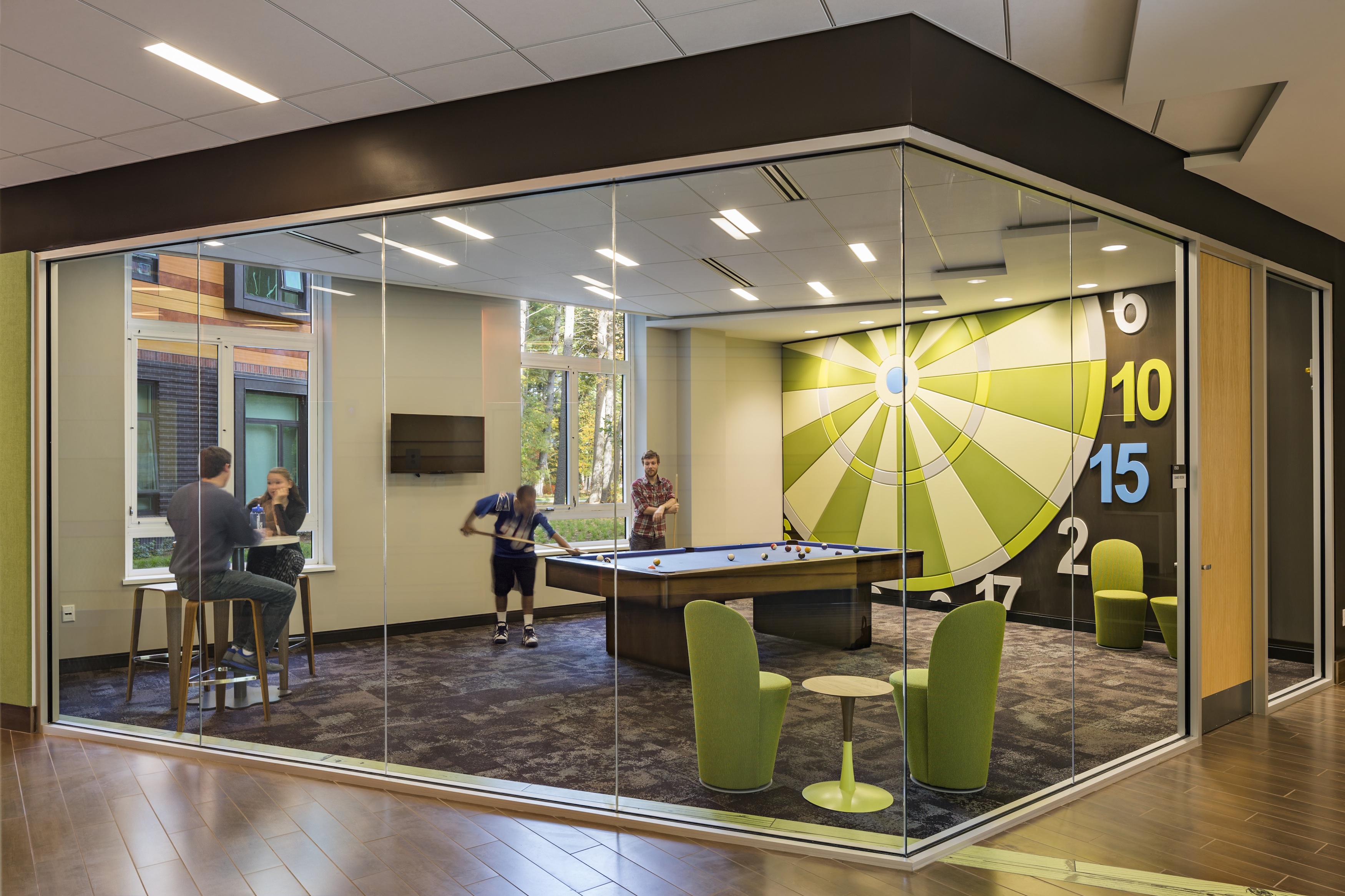 New, open, collaborative spaces at University Hall reflect today's college student's lifestyle