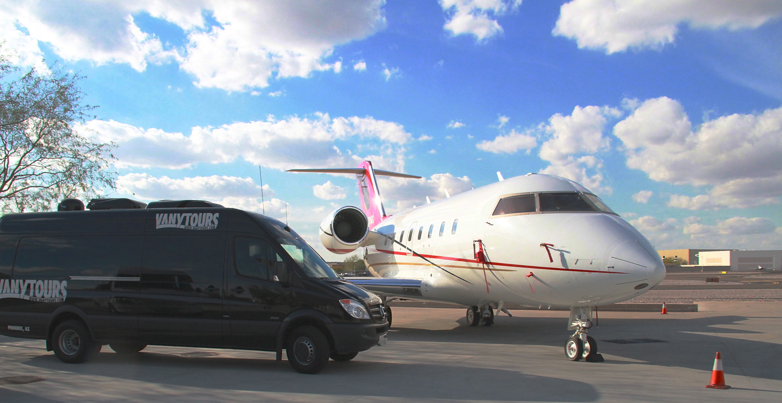 Van Y Tours-Phoenix airport pick up and delivery is complimentary.