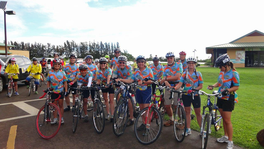 Participants at Paradise Ride Kauai