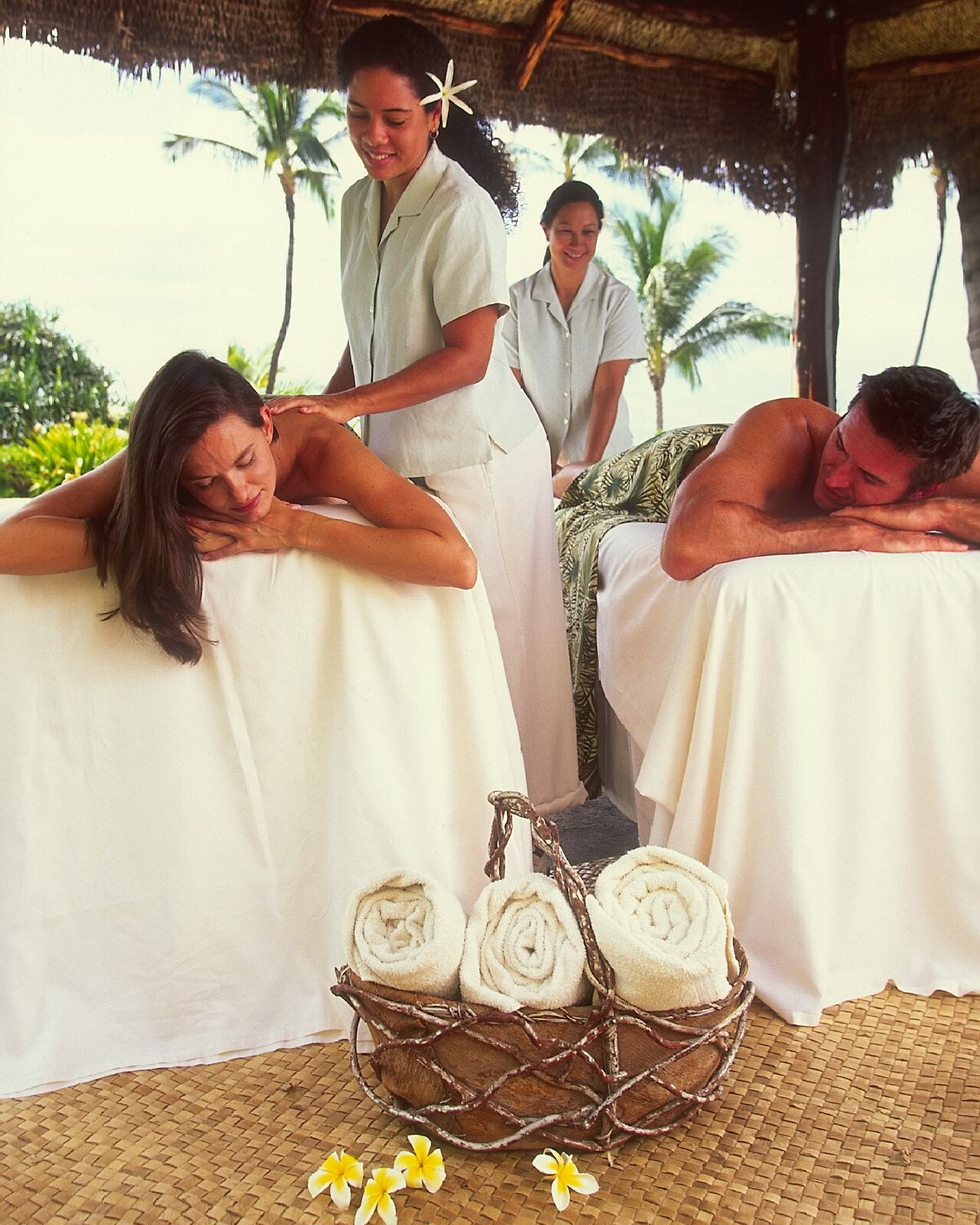 #DreamingofFSMaui - Your Own Private Paradise includes a private beachside couples massage in an authentic Hawaiian hale.