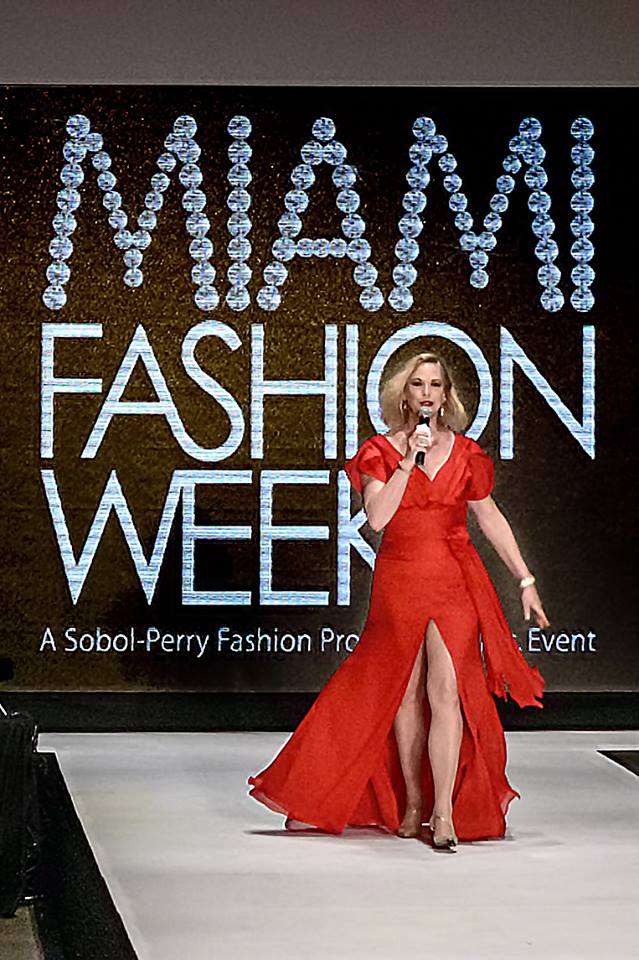 Miami Fashion Week, Founder and President, Beth Sobol in Couture Gown by Samy Gicherman