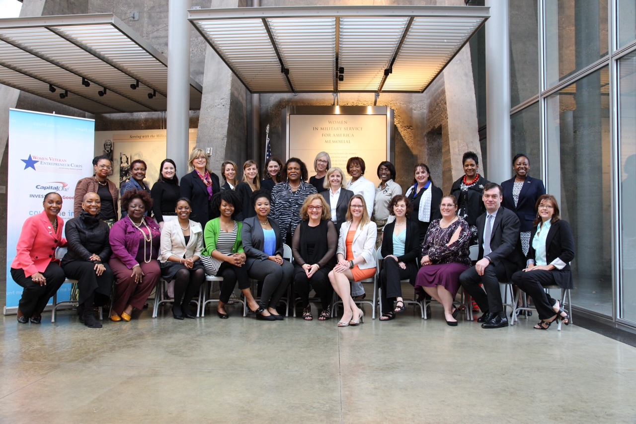 Finalists of Count Me In's Women Veteran Entrepreneur Corps Conference and Competition in Arlington, VA on April 15, 2014.