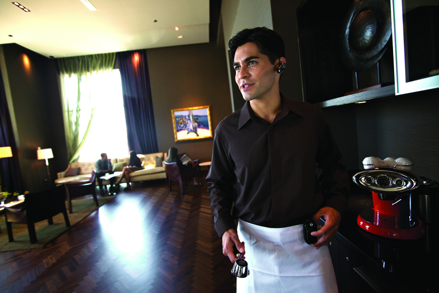 Two-way radios streamline communication with banquet teams, room service, and on-site restaurant staff.