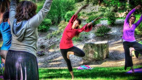 Yoga under the trees on this river trip with a transformational twist