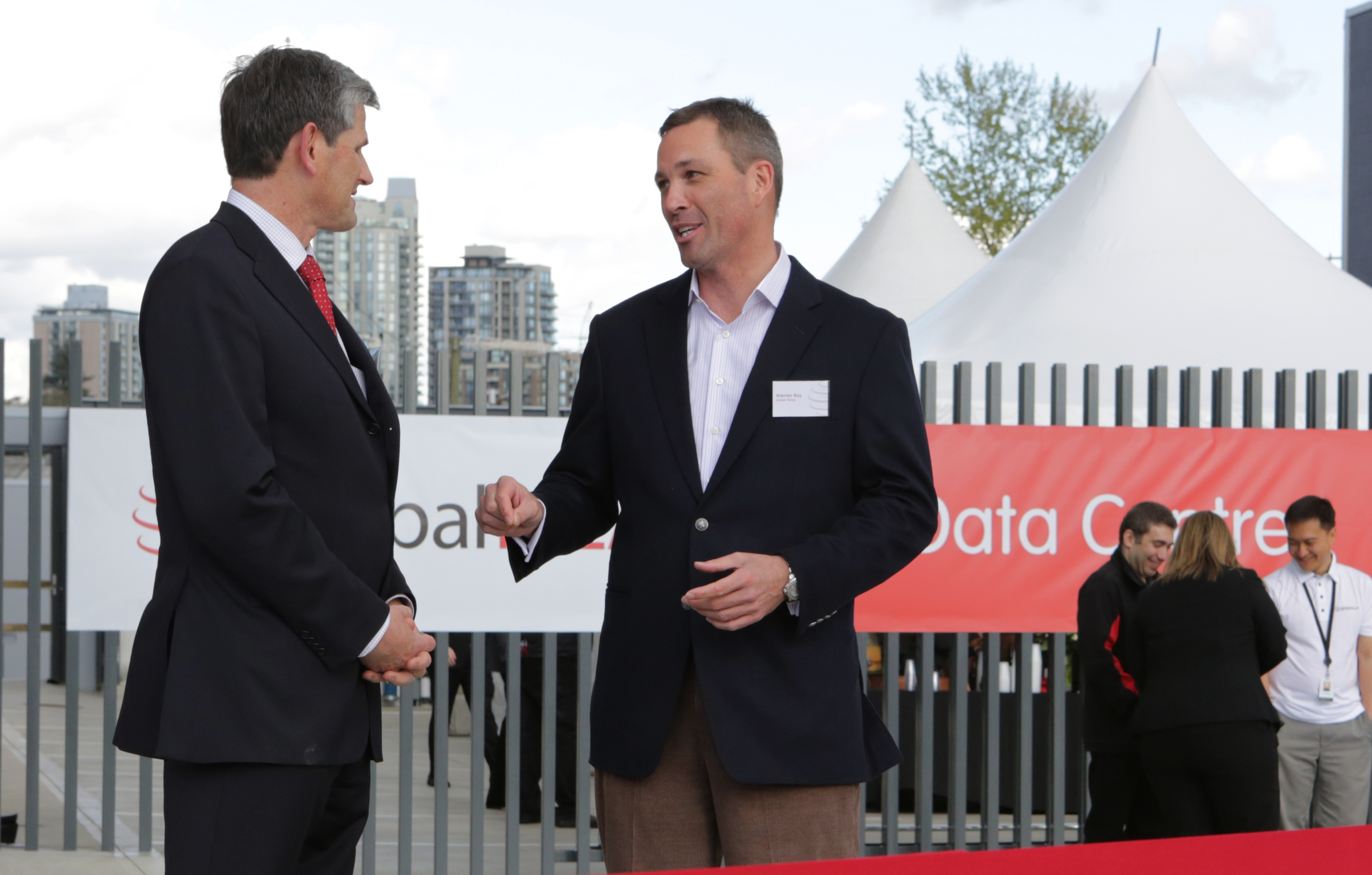Minister Andrew Wilkinson and CEO Warren Roy