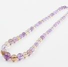 Fashion Design Double Color Ametrine Beaded Necklace