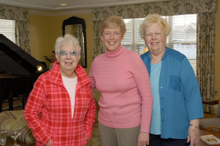Weymouth residents enjoyed delicious hors d'oeuvres while mingling with community leaders. (L to R): Joyce Jung of Weymouth; Weymouth Town Council Member Jane Hackett; and Priscilla Wood of Weymouth.