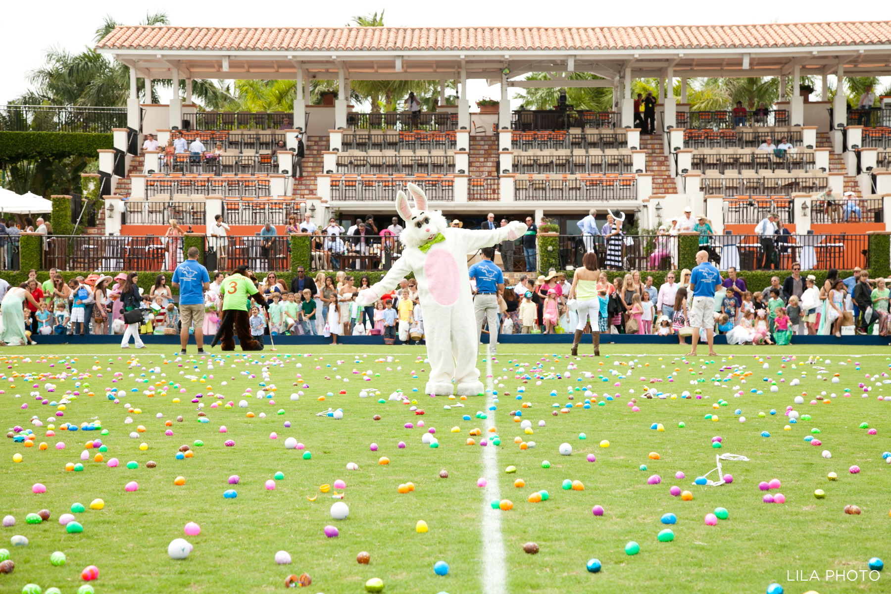 The Easter Bunny before the Egg Hunt Extravaganza