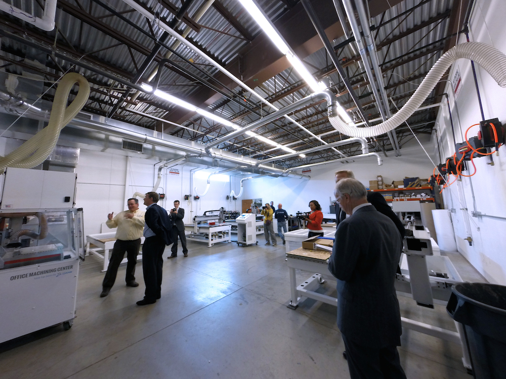 Senator Bennet visits Diversified Machine Systems CNC Routers on CO Innovation Tour