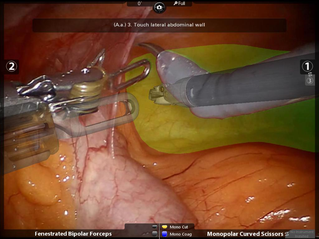 3D augmented reality brings procedure-specific content to robotic surgery simulation training