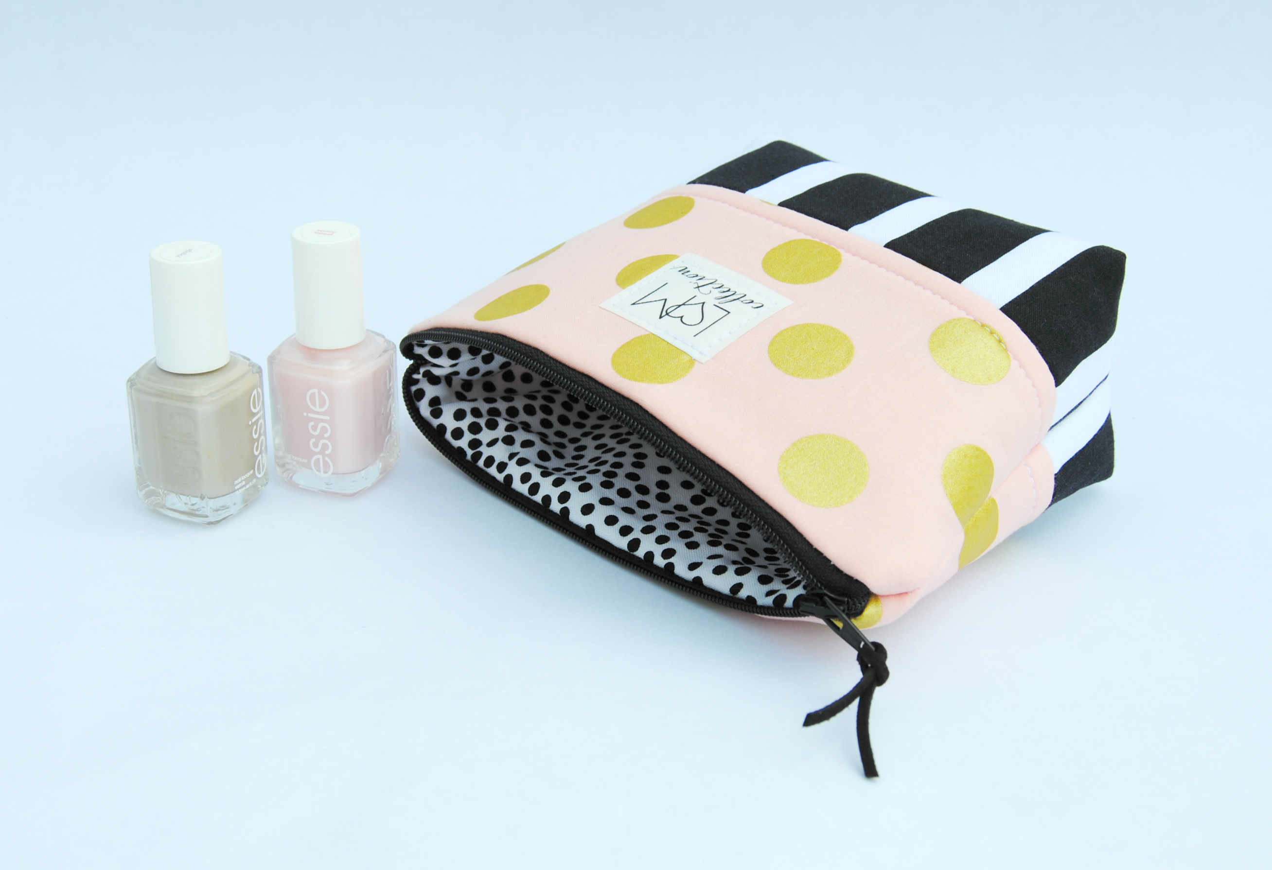 Blush Dots Makeup Bag from Michelle Provencher at The Love, Mich Collection