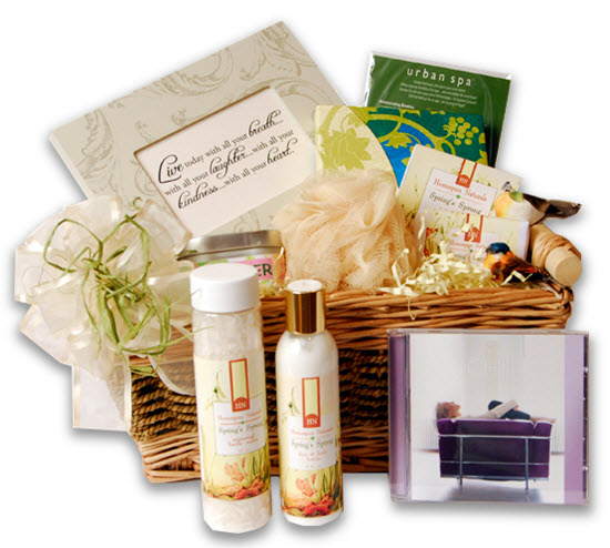 Indulge and Inspire spa gift basket