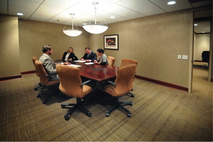 Conference room in shared office space for attorneys in Midtown Manhattan