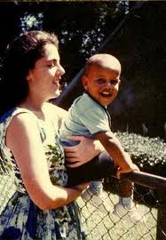 President Barack Obama as a toddler with his late mother Stanley Ann Dunham.