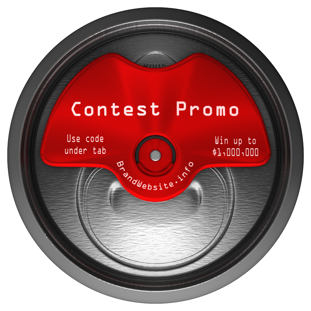 WingTab can be used for contest promotions, with prizes revealed on the underside.