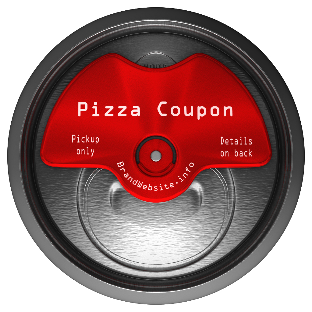 WingTab is detachable from the can, making it ideal as a mobile coupon.