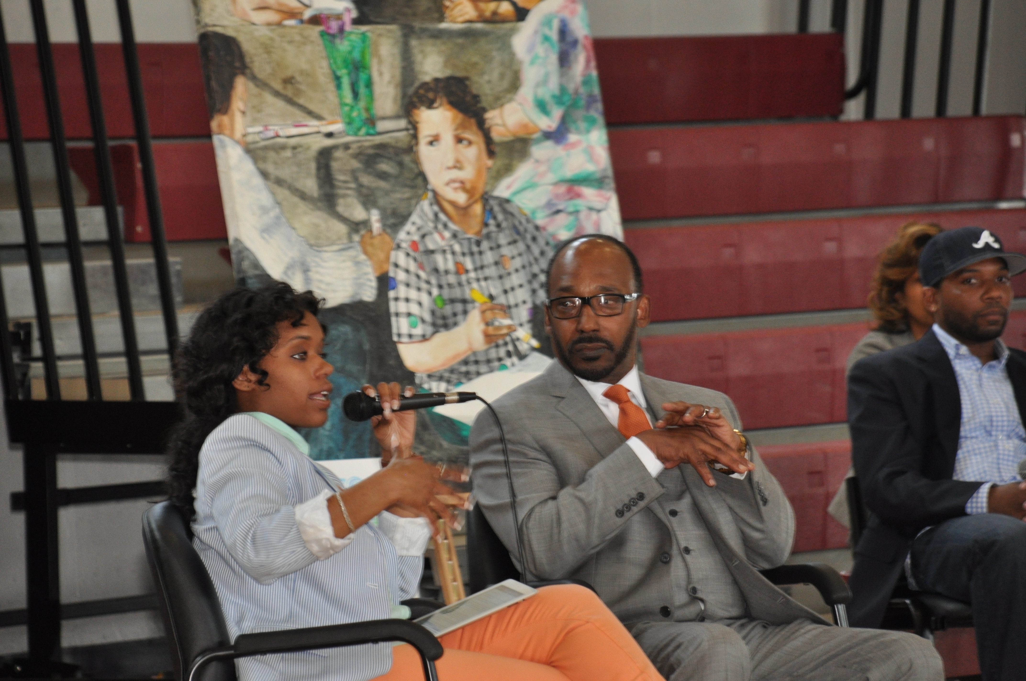 Syreeta Martin, journalist and consultant (seated, left), recently hosted Chester Community Charter School’s (CCCS) First Annual Teen Summit for Students event, where more than 300 seventh- and eighth