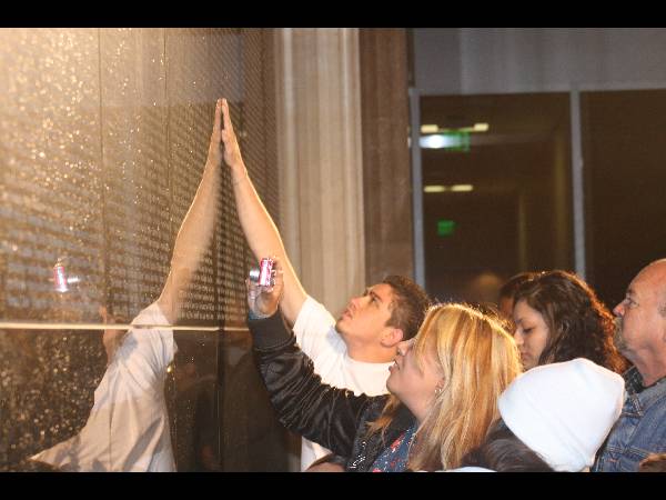 After the vigil, the event moved to the Victims Memorial Wall Courtyard at the D.A.’s downtown Riverside office