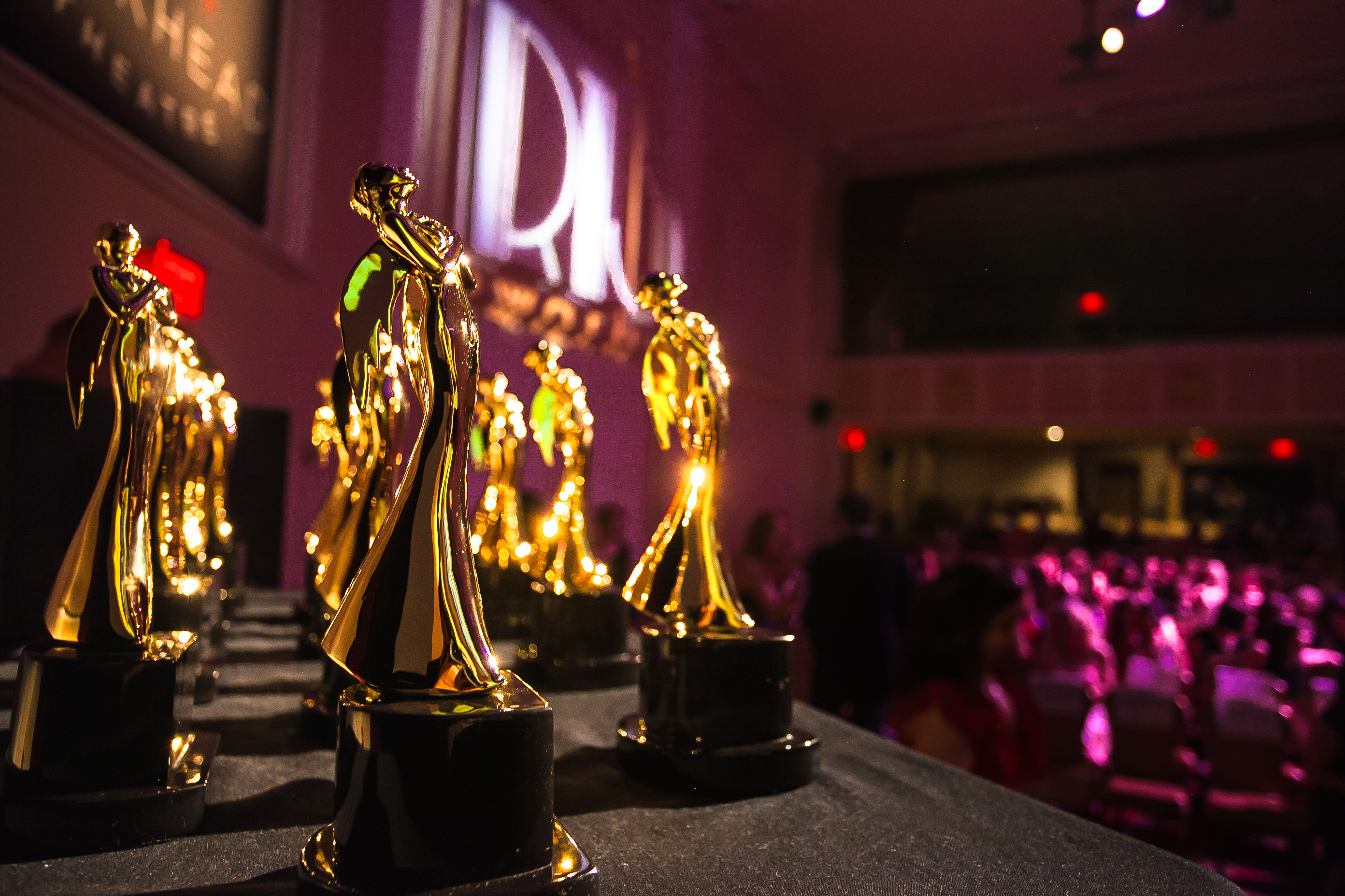 Iris Awards Trophies on Display Before the 2014 Ceremony