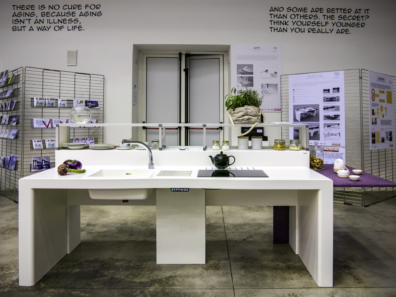 Poliform Varenna's AdaptLiving kitchen prototype, designed by Politecnic of Milan, to be used by people with limited mobility